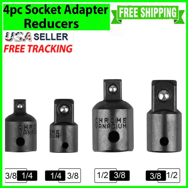 3/8" to 1/4" 1/2 inch Drive Ratchet Socket Adapter Reducer Air Impact Kit